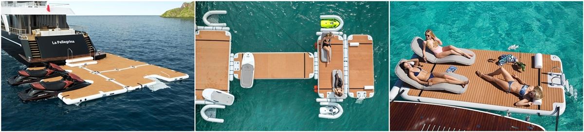 inflatable floating dock